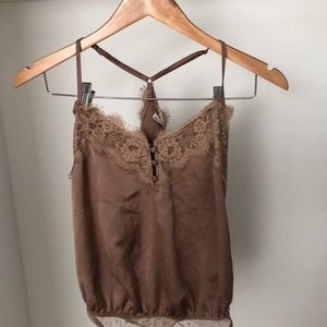 Satin Lacey bodysuit